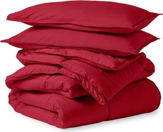 Bare Home All-Season Comforter Set - Oversized Queen in Red at Nordstrom
