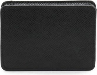 Louis Vuitton Pre-owned Taiga Leather Coin Purse M30598 - Dames - Vintage Accessoires - Zwart - ONE Size - Leer - Vintage
