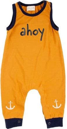 Miki Miette Drew Cotton Graphic Romper in Ahoy at Nordstrom, Size 18M