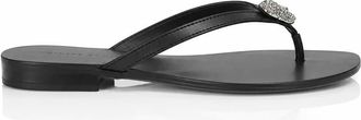 Philipp Plein Flip Flop Skull - Dames - Slippers - Zwart - 35 EU - Leer - Schoenen