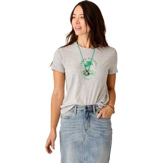 Carve Designs Cassidy Graphic Tee in Heather Grey Palm at Nordstrom, Size Xx-Small