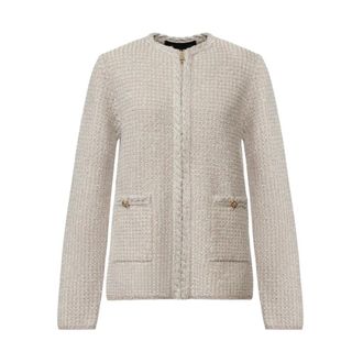 Fabiana Filippi Dames, Jassen, Beige, Maat: M Tweed