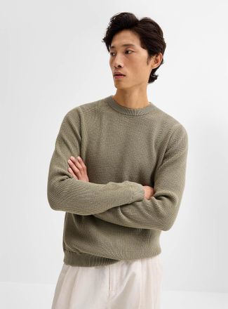 Le 31 Mens Waffle knit sweater