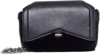 Givenchy Black Mink and leather crossbody bag