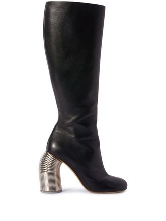 Off-white Silver Spring knee-high leather boots - women - Leather/Leather/Leather - 36 - Black