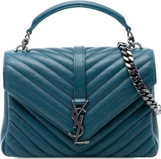 Saint Laurent Pre-owned Saint Laurent Medium Quilted Chevron Sheepskin College Satchel Ladies N0YZXBJTSOCR3EDY