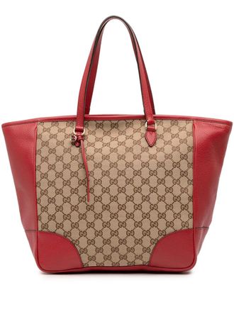 Gucci 2016-2025 GG Canvas Bree Zippered tote bag - women - Calf Leather/Canvas/Leather - One Size - Brown