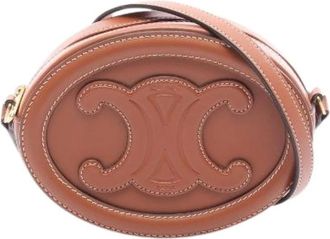 Celine Pre-owned Cross Body Bags, female, Brown, Size: ONE SIZE Pre-owned Leather Shoulder Bag