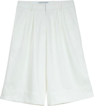 Isolda Cana-de-A&ccedil;&uacute;car shorts met plooien - Wit