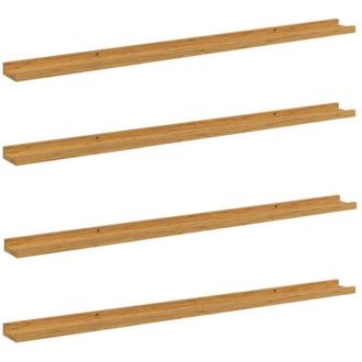 vidaXL Wall Shelf 4 pcs Beige 115 x 9 x 3 cm Engineered Wood vidaXL