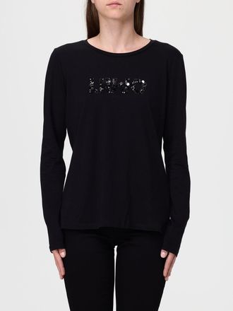 Liu Jo T-shirts in cotone con logo di strass Liu Jo
