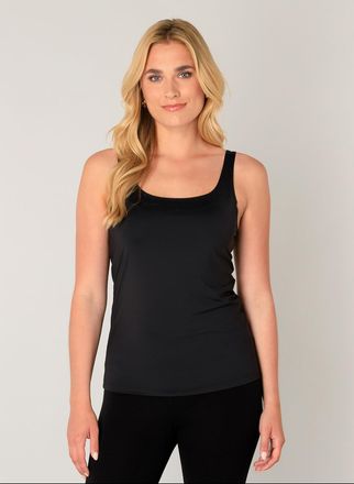 Base Level Tr&auml;gertop BASE LEVEL, Damen, Gr. 36, schwarz, Jersey, Obermaterial: 87% Polyamid, 13% Elasthan, unifarben, Basic, regular fit h&uuml;ftbedeckend, eckiger A