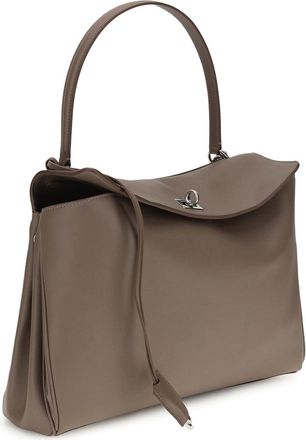 Balenciaga Womens Rodeo Shoulder Bag Taupe Calf Leather Bos Taurus