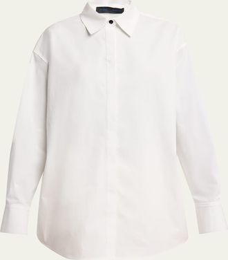 Proenza Schouler Addy Compact Cotton Poplin Button-Down Shirt