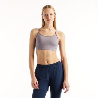 New Balance Donna NB Essential Yoga Bra in Grigio, Maglia di Poliestere, Taglia L