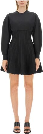 Alexander McQueen Dames, Jurken, Zwart, Maat: S Wol