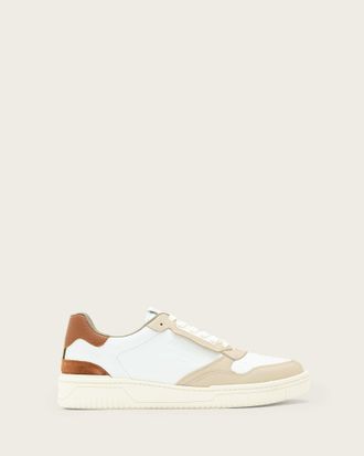 AllSaints Leather Regan Low Top Trainers, Size: UK 10/US 11/EU 44