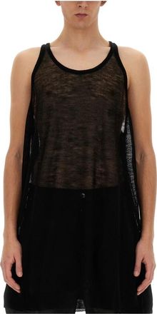 Rick Owens Maglia Tank Top - Heren - Tops zonder mouwen - Zwart - ONE Size - Wol - Tops