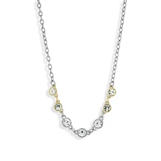 AllSaints Two-Tone Crystal Frontal Necklace in Two Tone at Nordstrom Rack