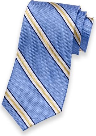 Paul Fredrick Stripe Woven Silk Tie