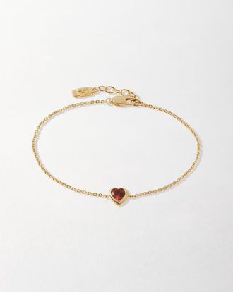 Edge of Ember Heart Red Garnet Bracelet at Nordstrom, Size 7.5