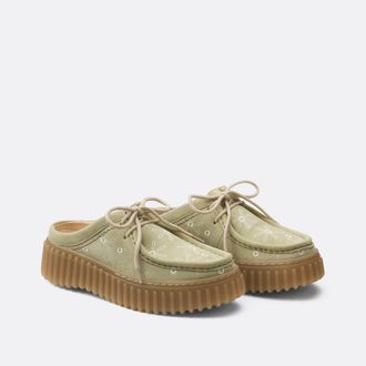 Clarks Torhill Mule geborduurde leren slip-on muiltjes