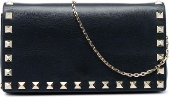 Valentino Pre-owned Valentino Calfskin Rockstud Wallet On Chain Ladies EY0I6FDAV8ONDYSW