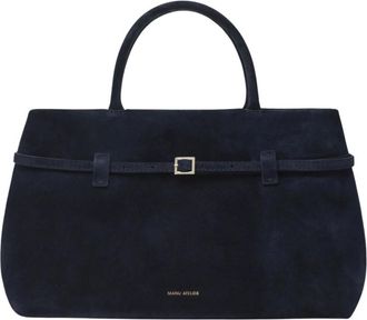 Manu Atelier Le Cambon 35 - Dames - Handtassen - Blauw - ONE Size - Su&egrave;de - Tassen