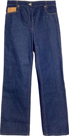 Paco Rabanne Straight Leg Jeans in Blue Cotton Denim