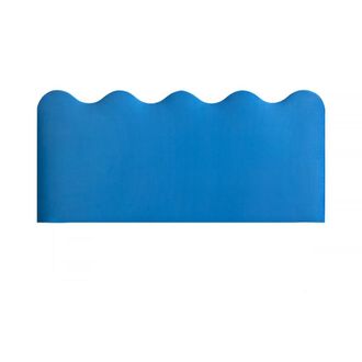 Really Nice Things Cabecero tapizado forma ondulada azul prussia 160x73,5cm