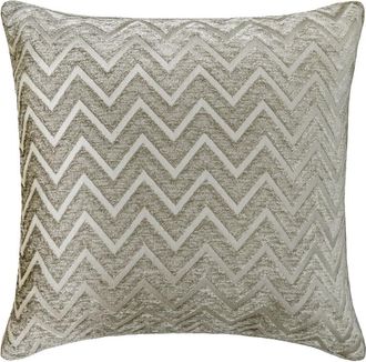 OEM Fundas De Almohada Homecentric Decoradas En Plata De 35 X 35 Cm (paquete De 2), Estampado Geom&eacute;trico De Espiga De Terciopelo, Perfectas Para Pascua - 