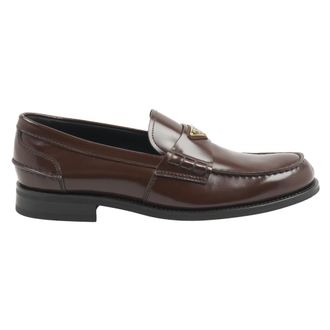 Prada Loafers, male, Brown, Size: 8 1/2 US Leather Loafers
