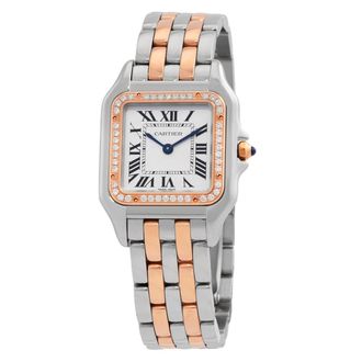 Cartier Pre-owned Cartier Panthere Diamond Silver Dial Ladies Watch W3PN0015
