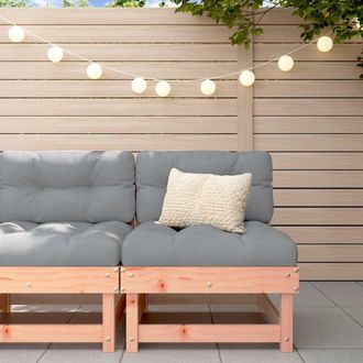 vidaXL Sof&aacute; Central Con Cojines Madera Maciza De Abeto De Douglas Vidaxl
