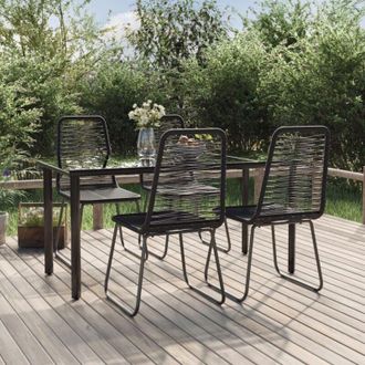 vidaXL Furniture Limited - Juego De Comedor Para Jard&iacute;n 5 Piezas Negro