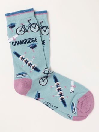 Fat Face FatFace Cambridge Socks in Green Haze