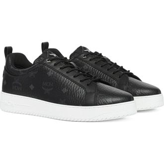 MCM Neo Terrain Lo Sneakers in Visetos in Black at Nordstrom, Size 40