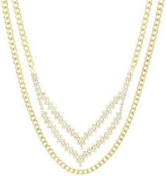 Olivia Welles Luana Crystal Necklace in Gold-Clear at Nordstrom Rack