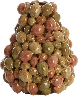 Light & Living Light&living - Vaso De Cer&aacute;mica Citrus Marr&oacute;n-naranja+verde