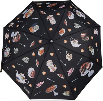 Moschino Folding Umbrella, Unisex, Black