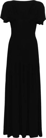 Toteme Abito lungo plissettato - Nero