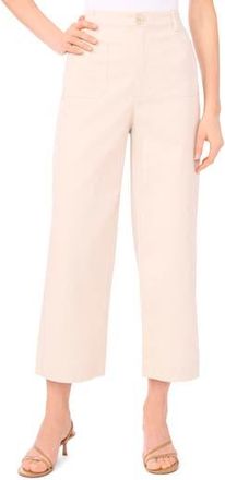 Halogen Patch Pocket Crop Twill Pants in Moonbeam at Nordstrom Rack, Size X-Small