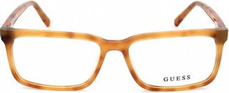 Guess Mens Brown Rectangular Eyeglass Frames GU50068