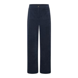 Ichi Pantaloni a gamba larga - - Trousers - Donna - Blu - XL