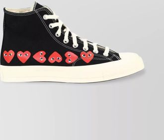 Comme Des Garçons canvas heart motif sneakers