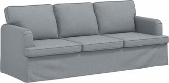 vidaXL Sof&aacute; Gris Claro 201 X 80 X 85 Cm Tela Vidaxl