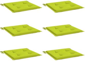 vidaXL Cojines De Silla De Jard&iacute;n 6 Uds Tela Oxford Verde 50x50x3 Cm Vidaxl