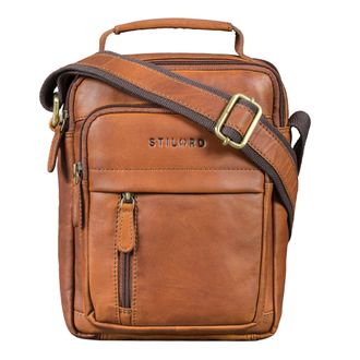 STILORD Ruben Mens Leather Crossbody Bag Small Shoulder Bag Vintage Messenger Bag Genuine Leather for Everyday Work Travel Office Tablet 10.9 Inch Colour:Cogn