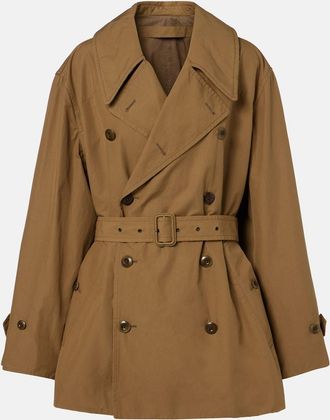 Christophe Lemaire Oversized cotton cropped trench coat