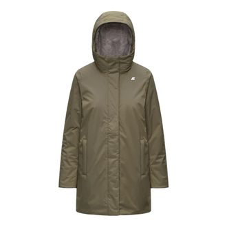 K-Way Sophie Twill Soft Beaver Jas - Dames - Jassen - Groen - Maat: M Nylon